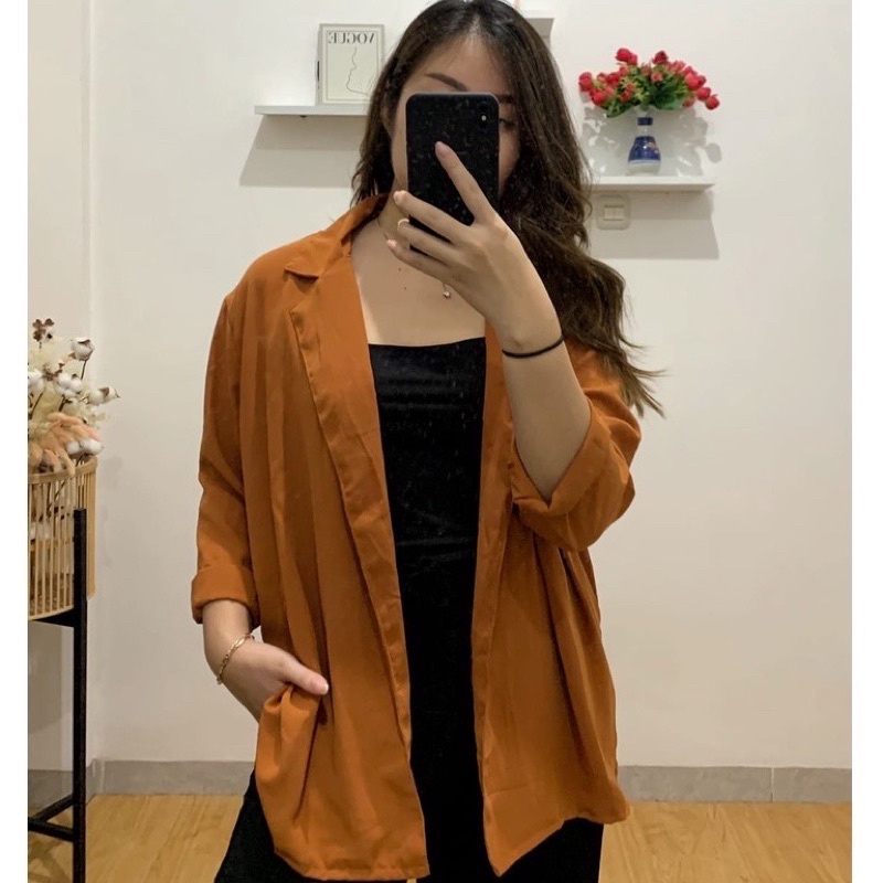 JOSHIN Square Blazer - Outer Luaran Kemeja Kerja Wanita