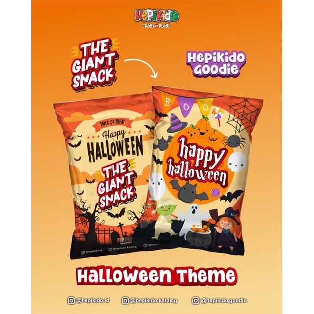 

HEPIKIDO • karung giant snack hampers halloween • jumbo pouch snack • ready stock hampers halloween