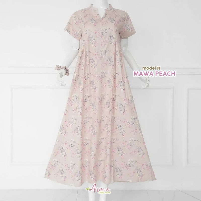 Daster motif Mawa Peach By Asma Daily wear