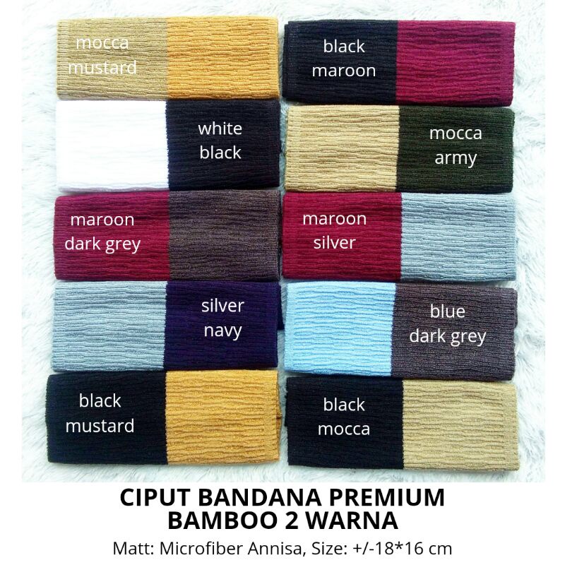 Ciput Bandana Premium Bamboo 2 Warna Annisa HQ