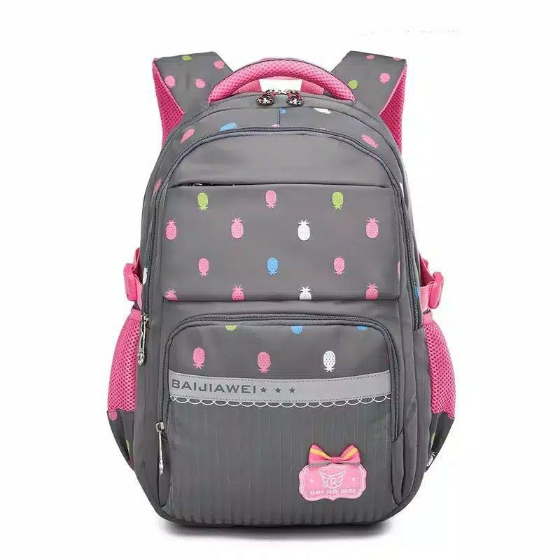 Tas kids sekolah/motif Nanas/Tas Ransel SD TK SMP