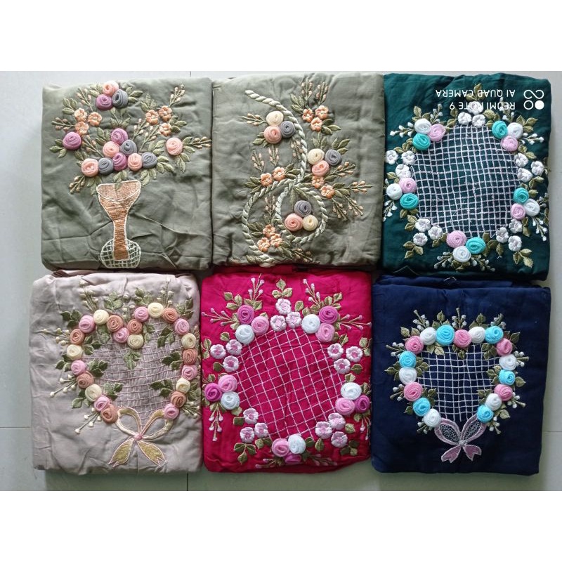 mukena terusan rayon tile