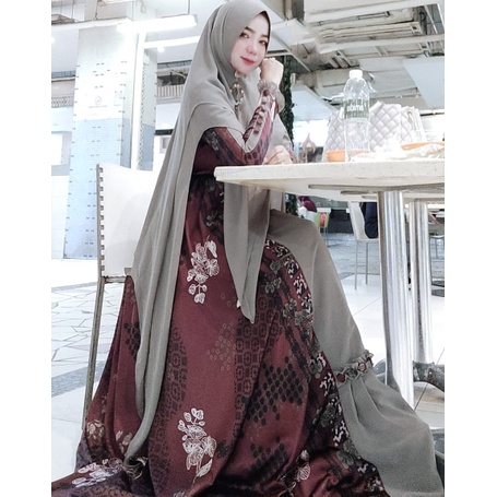 KHIMAR ANTEM DAN MEWAH BY FAESTA DAILY FULL KRISTAL MODEL BATMAN | KERUDUNG CANTIK SYARI HIJAU SAGE 