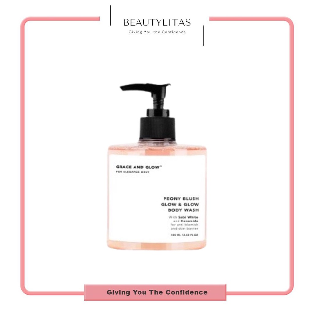 GRACE AND GLOW Peony Blush Soft &amp; Glow Solution Body Wash 400ml