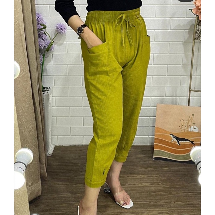Haruka pants 7/9 premium crinkel