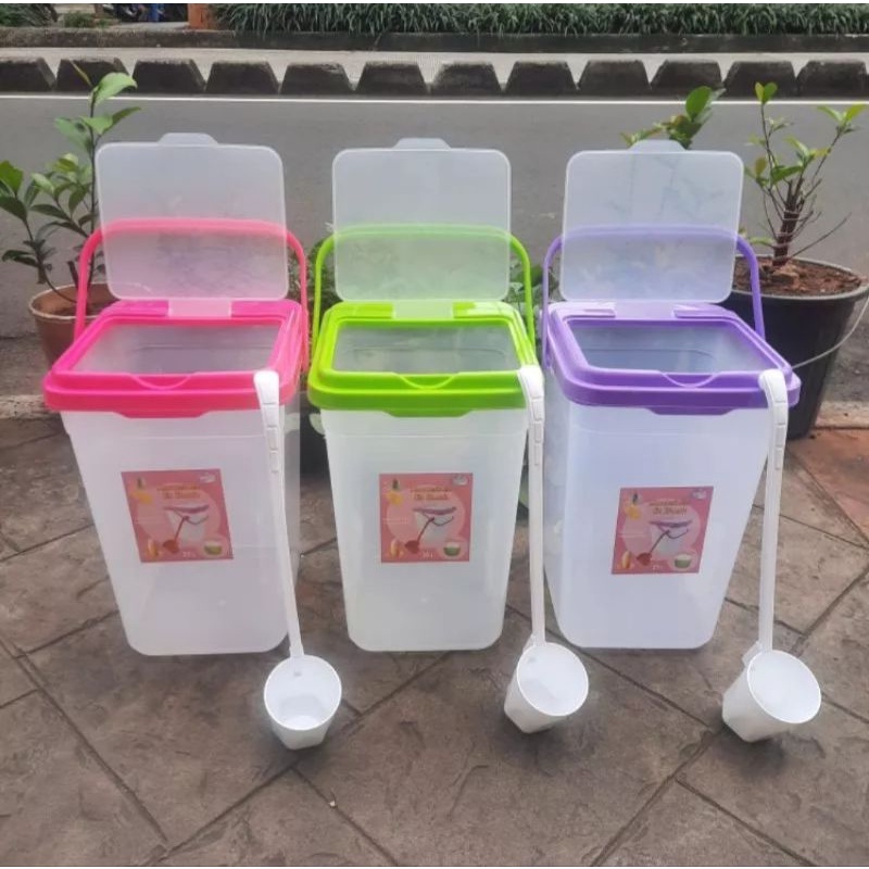 Toples Es Buah 25 Liter + Gayung/ Kontainer Es Buah Lovenia 25 Liter Plus Gayung