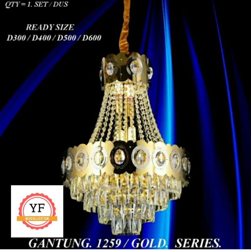 Lampu Gantung Hias Ruang Tamu Void Kristal 1259/D60
