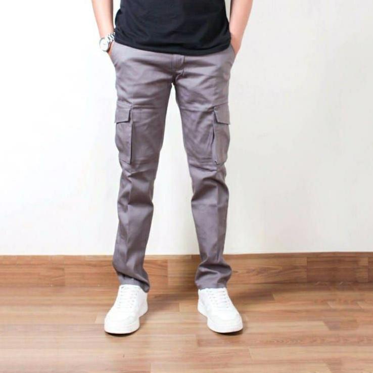 Ready IEGQR Celana Panjang Cargo Premium Celana Panjang Kempol Pria Distro UK 27-38 58 Terkini