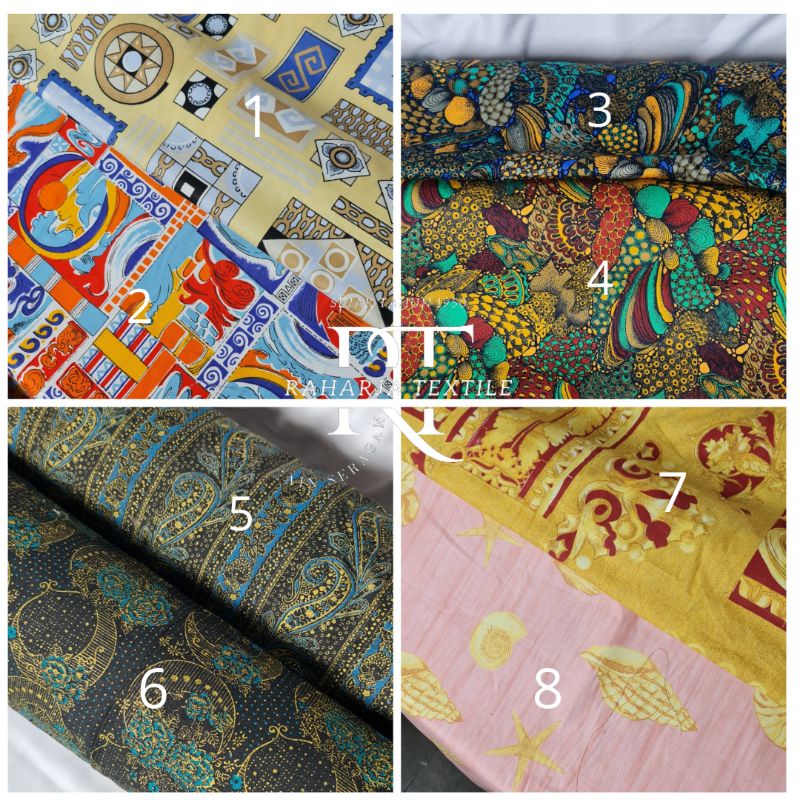 Kain Abstrak | Kain Bean Bag | Masker Kain | Sarung Bantal per 0.5m