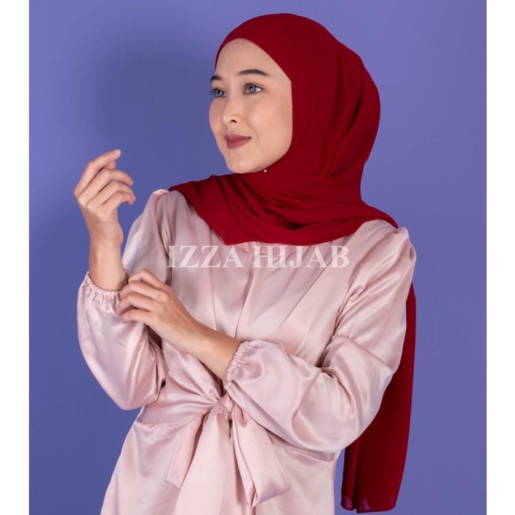 PASHMINA + INNER 2IN1 BISA BOLAK BALIK / PASMINA INNER / PASHMINA INSTAN / PASHMINA CERUTY BABY DOLL BY IZZA