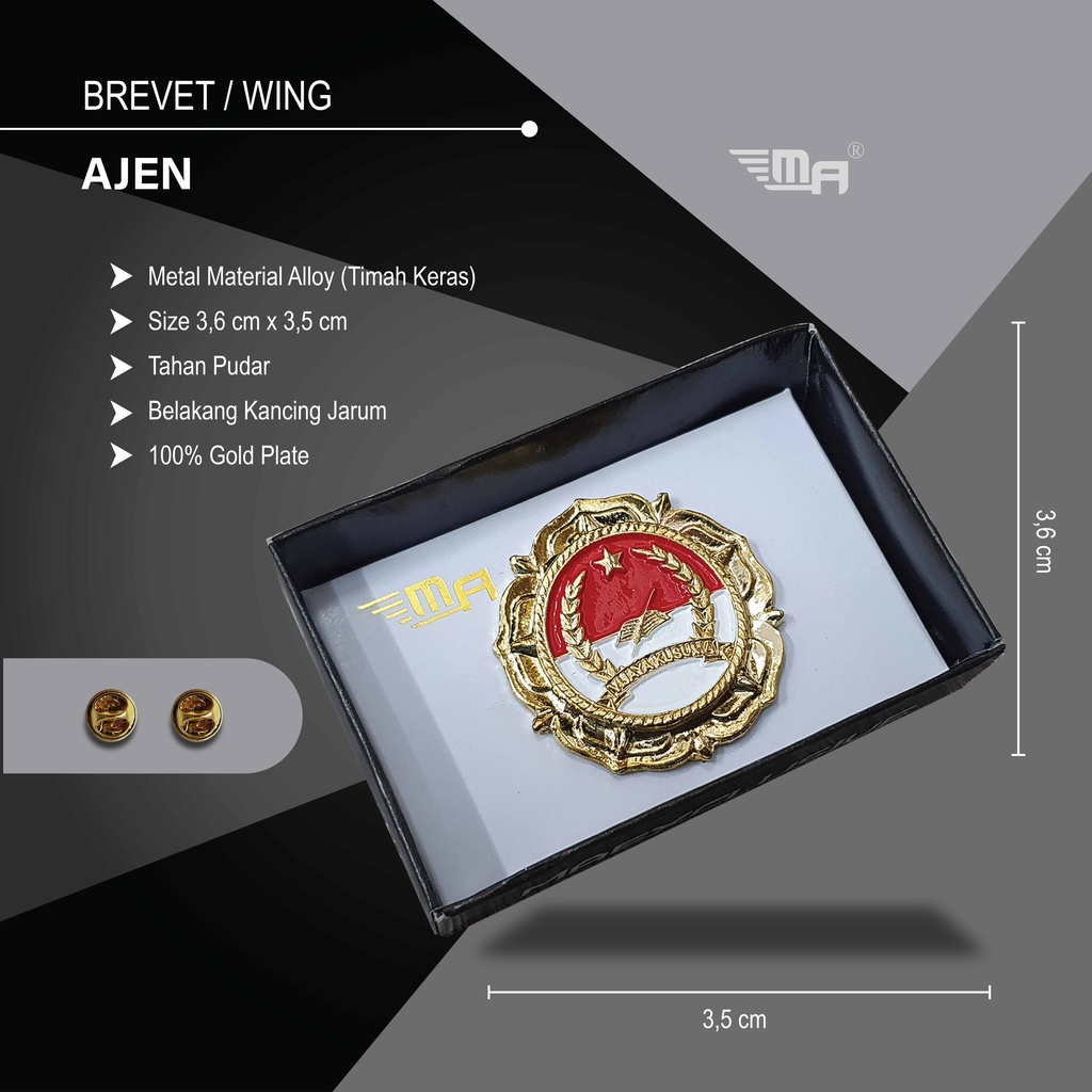 WING AJEN PDH BRIVET BREVET PIN AJEN