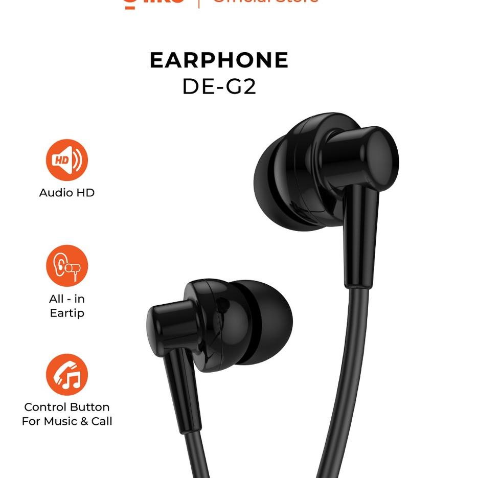 Paling Diminati Olike Wired Earphone Headset In Ear HD Audio Headphone Handsfree Cable 125cm Garansi