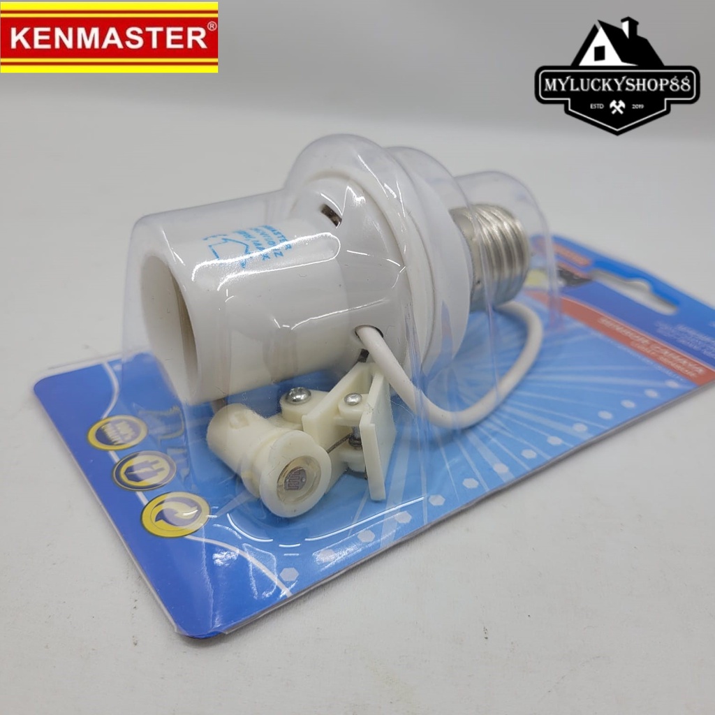 Kenmaster Fitting Lampu Sensor Cahaya Light Otomatis Piting Bohlam