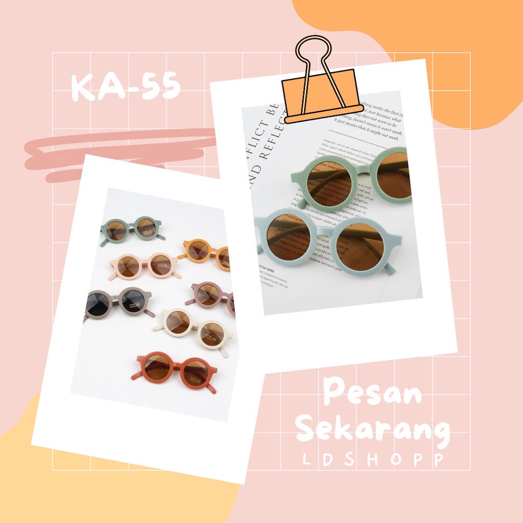 LDS KA-55 Kacamata Anak New Trend/Fashion Anak Terbaru Model Bulat Unisex High Quality Import Style Korea