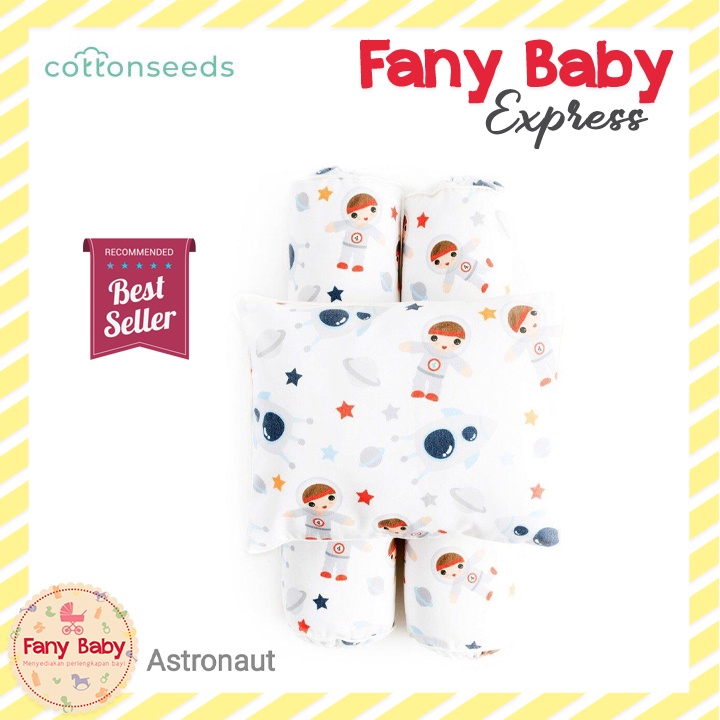 COTTONSEEDS BABY PILLOW &amp; BOLSTER SET