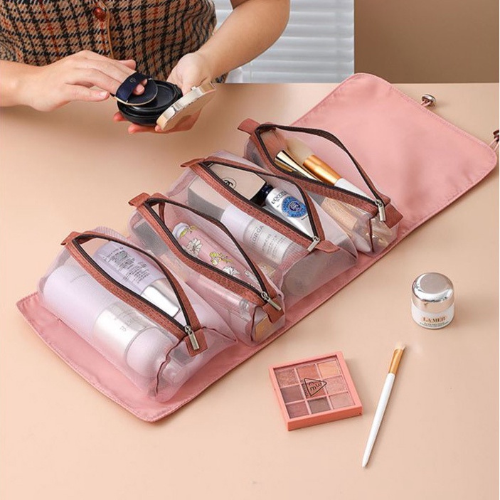 BABEE - TAS KOSMETIK TAS MAKE UP 4IN1 / TAS MAKEUP TRAVEL / TAS KOSMETIK KOREA