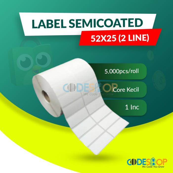 

Label Printer Barcode 52X25MM - 52X25 MM - 2 Line Semicoated Isi 5000