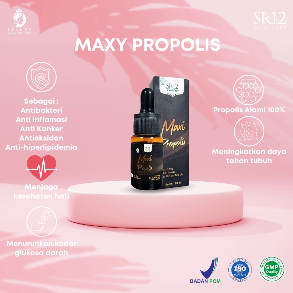 Maxy Propolis SR12 Propolis Asli Propolis SM Brazilian 100% Asli With Nano Technology Obat Herbal Diabetes Asamurat Kolesterol Suplemen Kesehatan wa