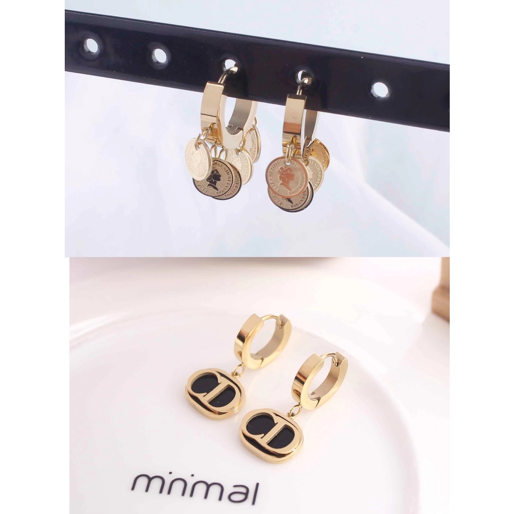 Anting Titanium Terbaru Perhiasan Fashion 8150/8134