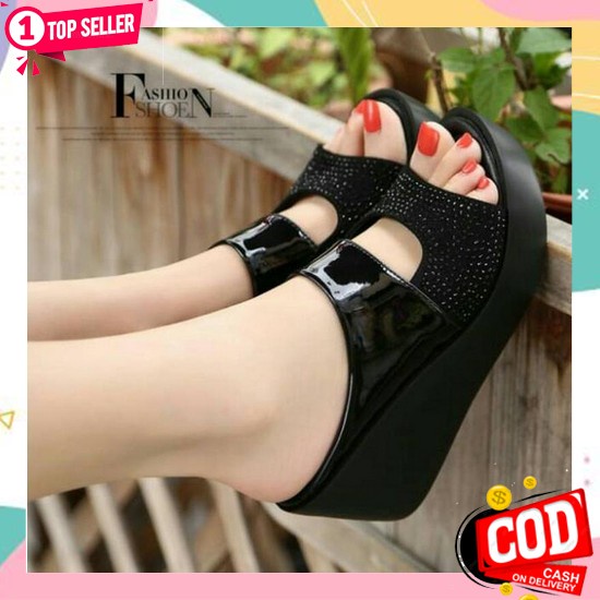 Sandal Wedges Import Sofiya 1786-21 Sendal Sofia Rajut Kekinian Nyaman Dipakai Cod Free Box Dan Grat