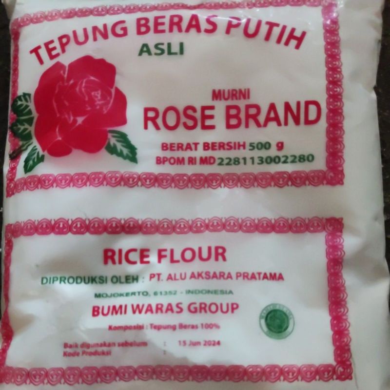 

tepung beras rose brand kemasan 500 gram