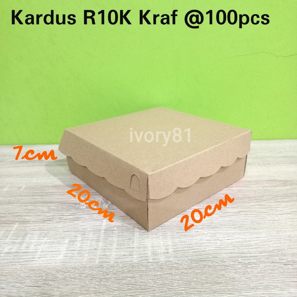 

Kardus coklat 20x20 kraf 350gsm kardus nasi coklat