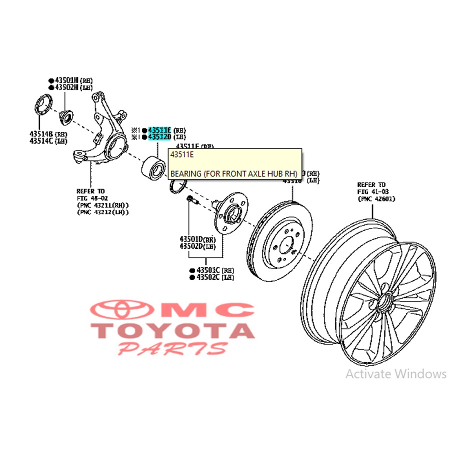 Laher Bearing Roda Depan Calya Rush Raize 43560-BZ050