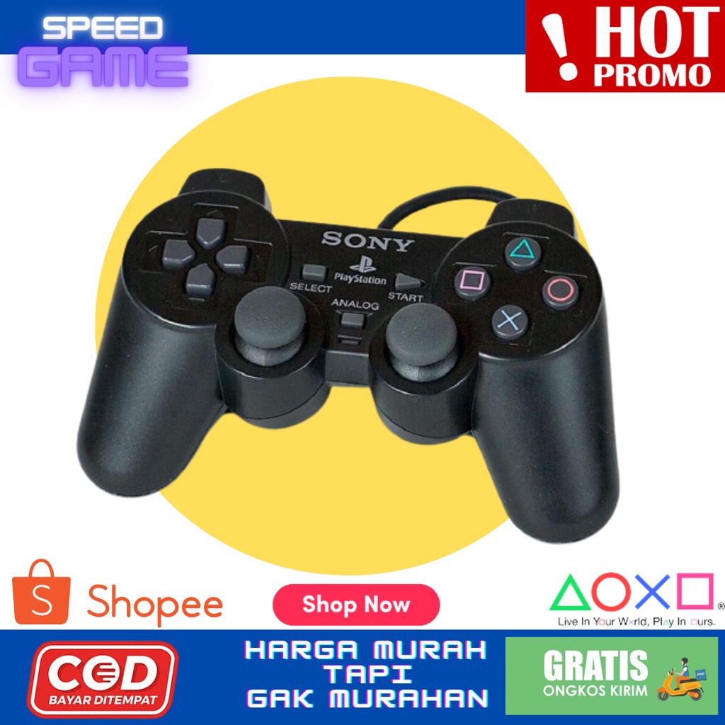 Stick Stik PS2 PS 2 TW Hitam ELITE stik ps2 ps stik PlayStation/stik getar merek ELITE