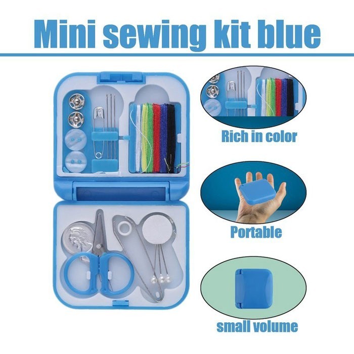 Sewing Kit Persegi Travel Alat Jahit Mini Travelling