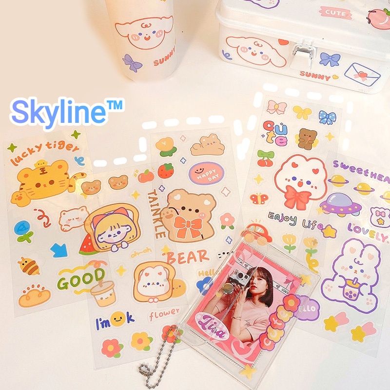 

Sticker Kiss Cut PVC Dengan Motif Bear And Bunny Lucu Dan Imut