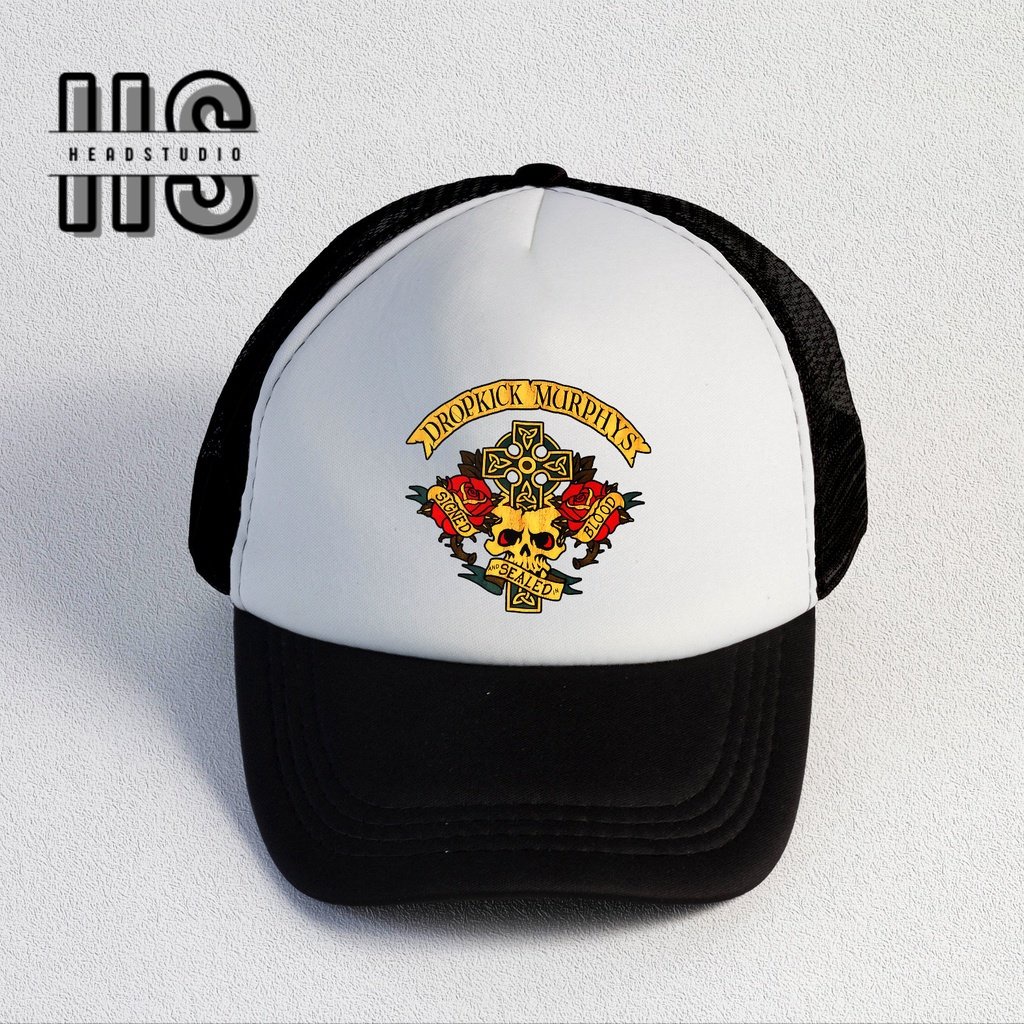 Dropkick Murphy | Trucker Hat Best Seller | Topi Pria | Topi | Trucker | Topi Band | Baseball | Band | Topi Jaring | Topi Sablon | Head Studio