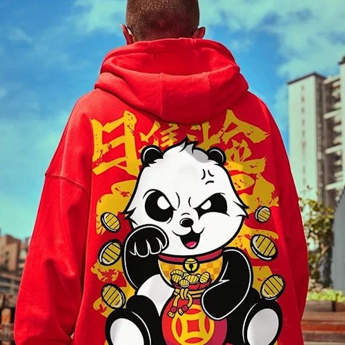 Sweater Hoodie PANDA MAKE MONEY Jumper Pria Wanita Bahan Fleece Tebal Ukuran S M L XL XXL XXXL