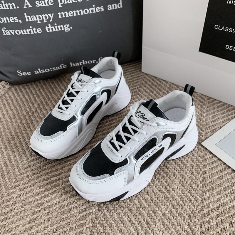 (FREE KAOS KAKI &amp; BOX) SN013 SEPATU SNEAKERS WANITA IMPORT KOREA FASHION