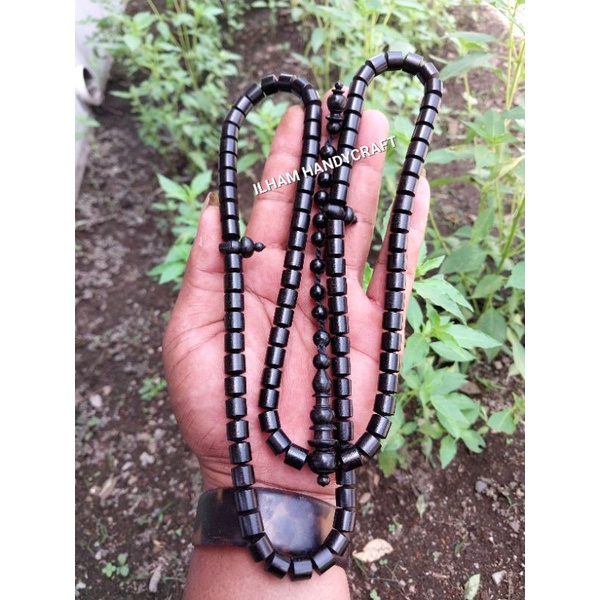TASBIH MUSLIM GALIH KELOR HITAM KAYU BERTUAH NUSANTARA