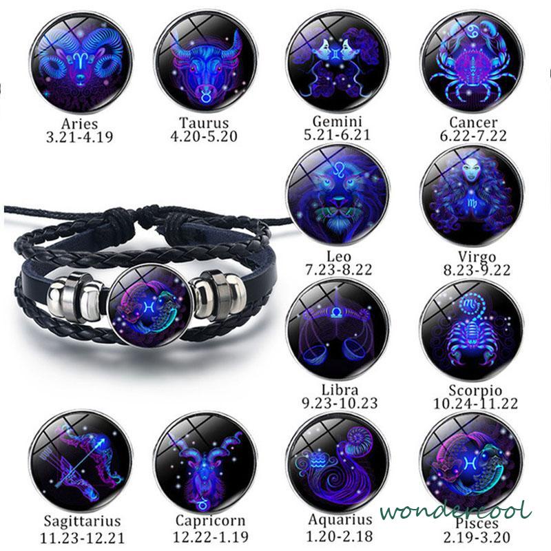 Gelang konstelasi Gelang Zodiak Import Gelang Manik-manik Batu-Won