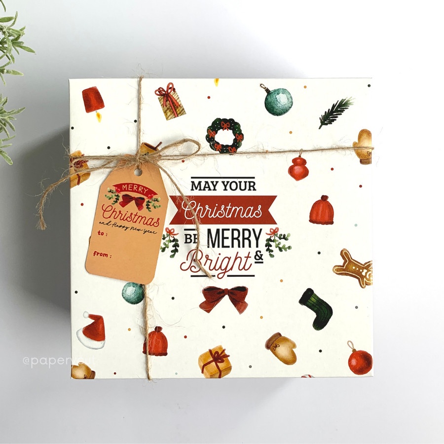 

Box Dus Kotak Packaging Toples Kue Cookies Natal 18x18 - 4 Jar DUPLEX