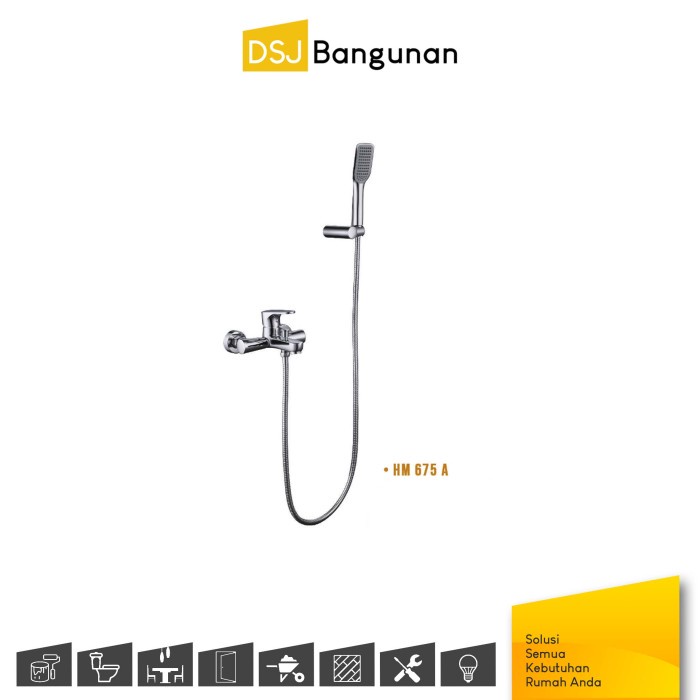 Hemmen Keran Mixer Shower Set Panas Dingin HM 675 A