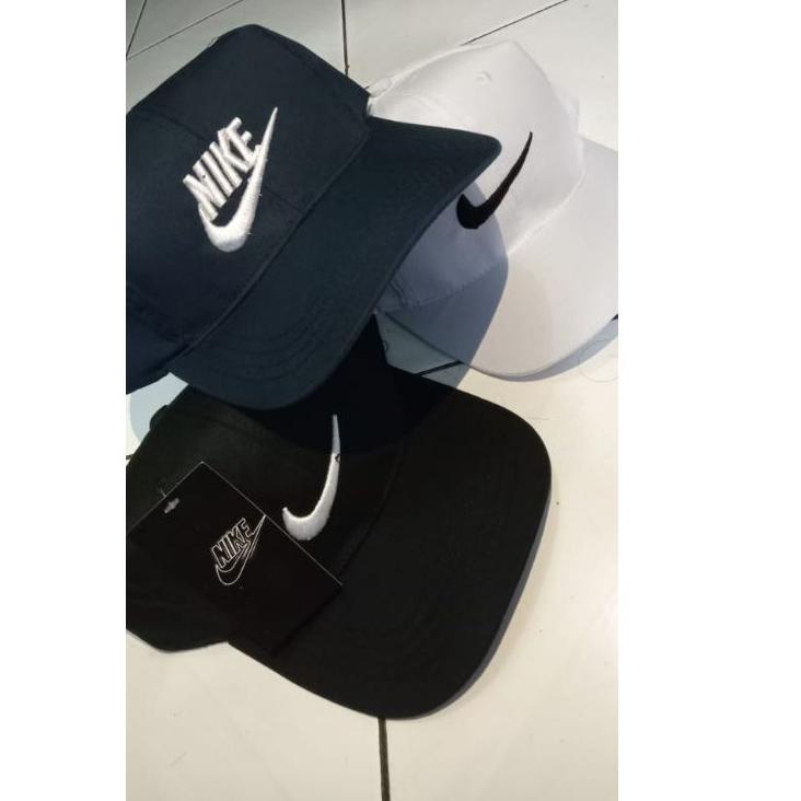SM - Topi Baseball Nike Pria Polos Sport Hitam Premium Lokal Bandung Distro Vintage ◦ BTG.31Oc22ᶜ