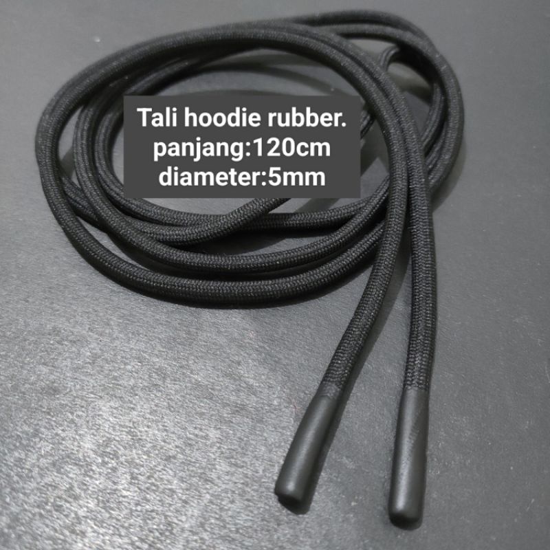 Tali hoodie/tali celana rubber.premium.12cm-5mm