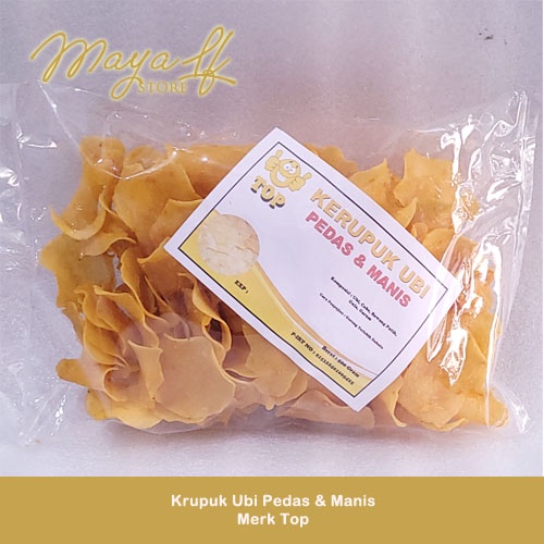 

kerupuk ubi pedas manis merk Top 500g /krupuk ubi