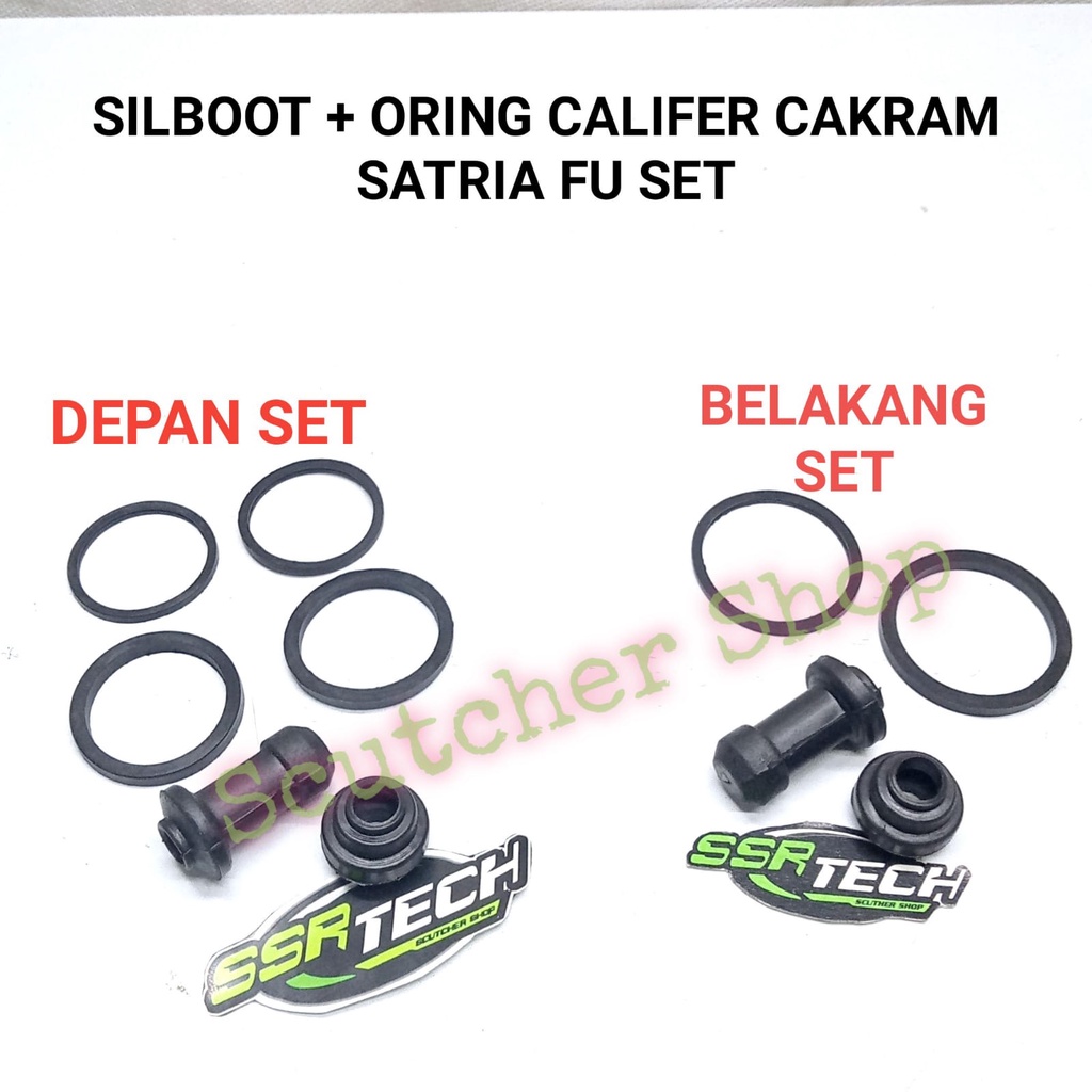 Oring Seal Karet Piston Silboot Kaliper Cakram Depan Belakang Set Satria FU