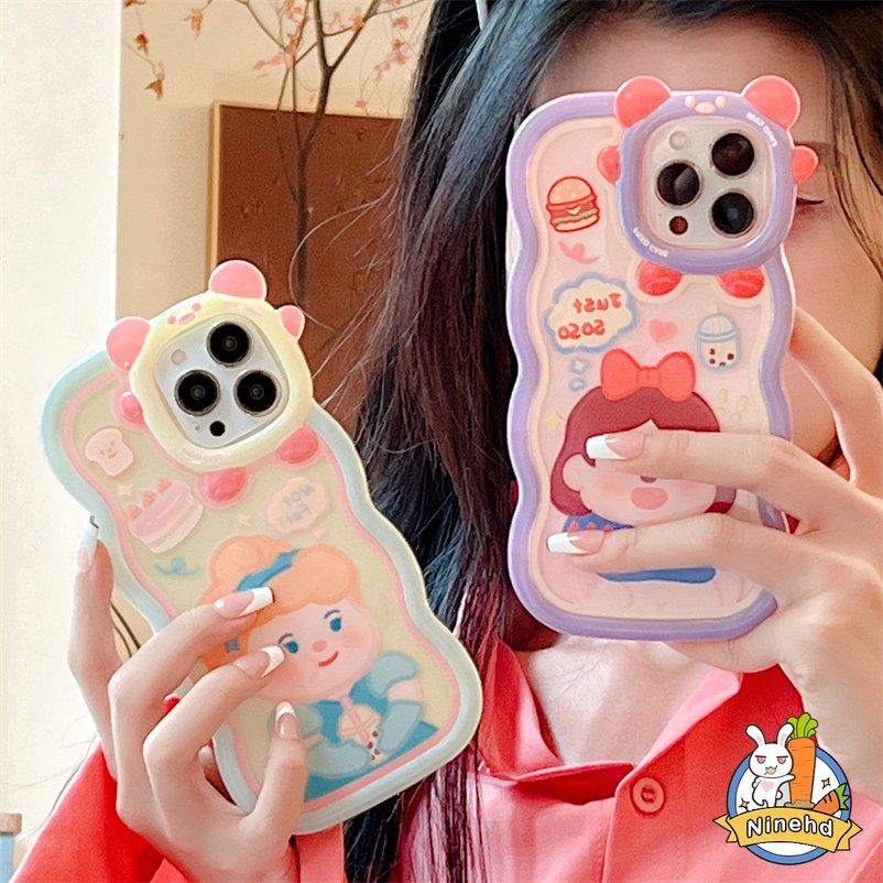 Soft Case Pelindung Motif Kartun Princess Monster Untuk iPhone 14 13 12 11 Pro Max X Xr Xs Max 7 8 6 6s Plus