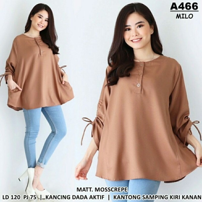 Awesome Blouse Jumbo Jennifer Blouse Jumbo Wanita Lengan Panjang