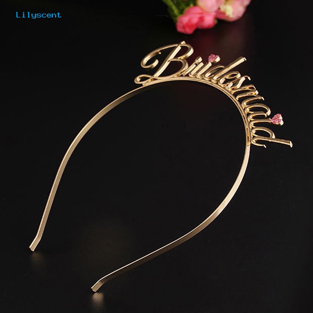 Bando Tiara Tulisan Bridesmaid Untuk Pesta Pernikahan