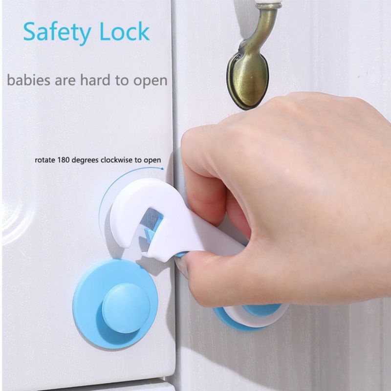 PENGAMAN LACI LEMARI PINTU PERABOTAN DARI BABY ANAK PENGUNCI LEMARI SAFETY LOCK CHILD