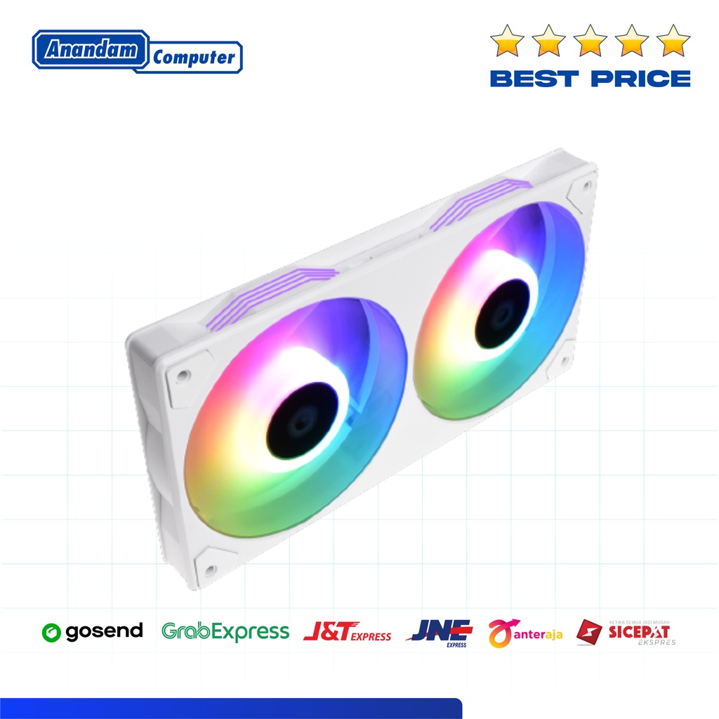 ID-COOLING ICEFAN 240 ARGB SNOW 240mm Addressable LED Sync PW M Fan