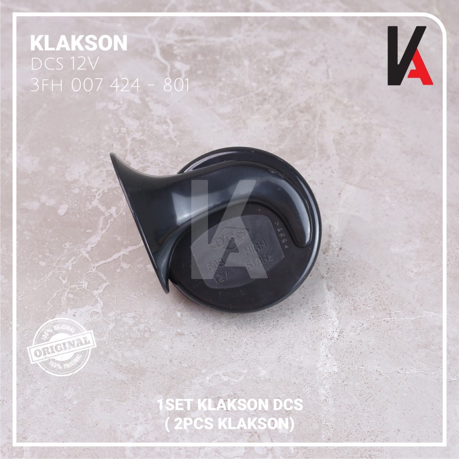 KLAKSON KEONG DCS BLACK TWIN TONE MOBIL MOTOR DENGAN KABEL RELAY SET