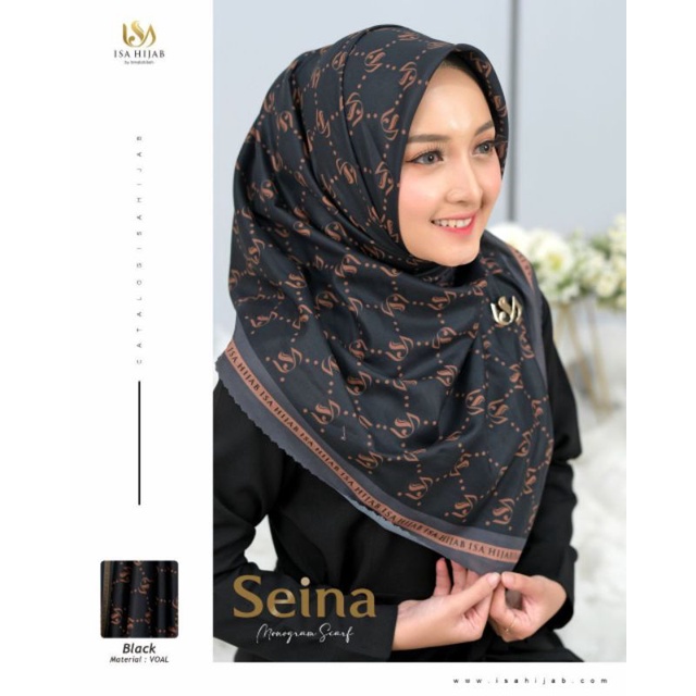 Seina Monogram Scarf Exclusive by Isa Hijab