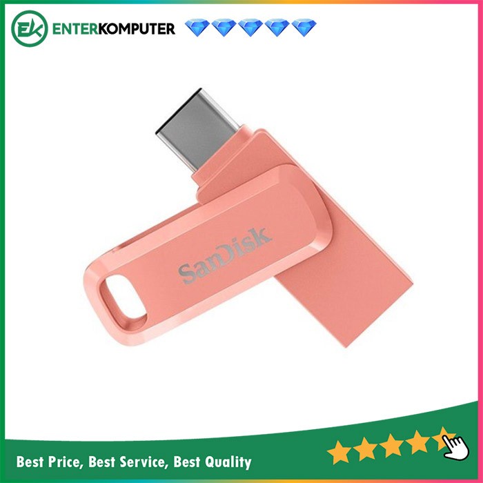 Flash Disk Sandisk Ultra Dual Drive Go USB 3.1 Type-C 256GB - Peach