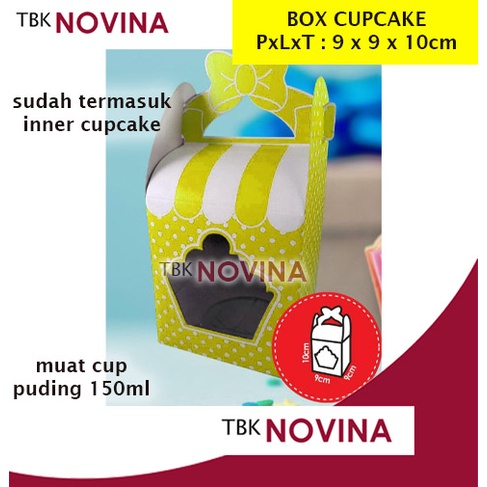 BOX CUPCAKE PUDING /  KOTAK CUPCAKE PUDING